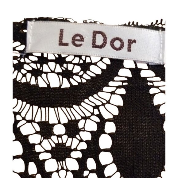 Whimsigoth Crochet Lace Fringe Black Open Front Kimono S Fairy Boho Vampire - Picture 7 of 8